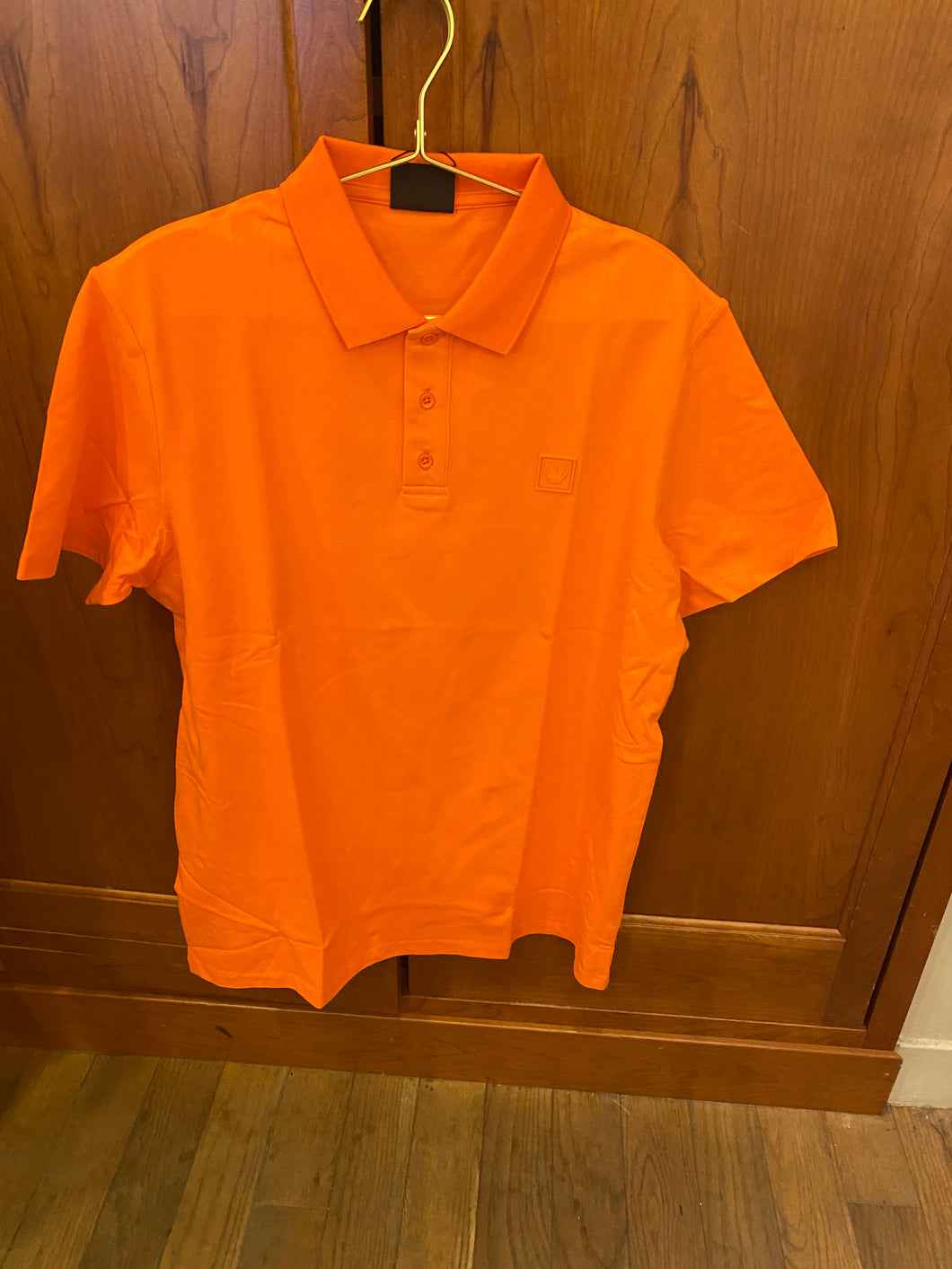 Orange Collared Short Sleeve Shirt- Gentleman