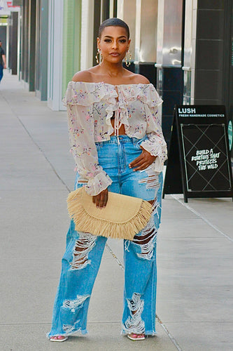 All Ruffled Up Peasant Blouse