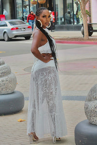 Laced Halter Maxi Dress