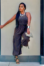 Load image into Gallery viewer, It&#39;s A Draw Tank Jumpsuit  - Charcoal
