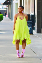 Load image into Gallery viewer, Flow With Me Mini Dress- Lime