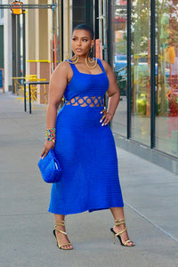 Crochet Disco Queen Midi Dress