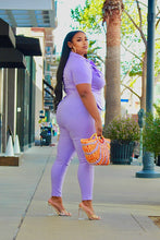 Load image into Gallery viewer, Lavender Cargo Girl Jumpsuit- Curvy Brat