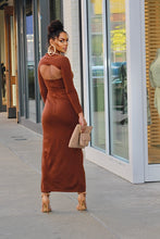 Load image into Gallery viewer, Take The Chain Maxi Dress Chocolate