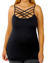 Load image into Gallery viewer, Criss Cross Me Tank - Curvy Brat