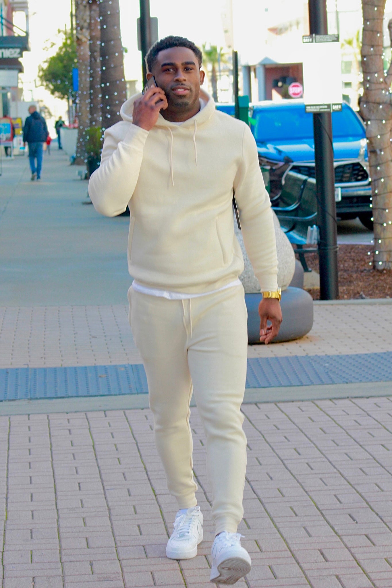 Mens Hooded Jogger Set- Cream – Spoiled Boutique