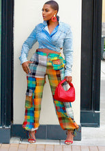 Load image into Gallery viewer, Piece Me Together Drawstring Pants- Vibrant