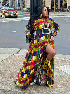 Plaid Me Out Maxi Dress - Curvy Brat