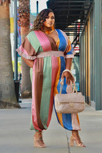 Load image into Gallery viewer, The Bright Stripe Jumpsuit - Curvy Brat